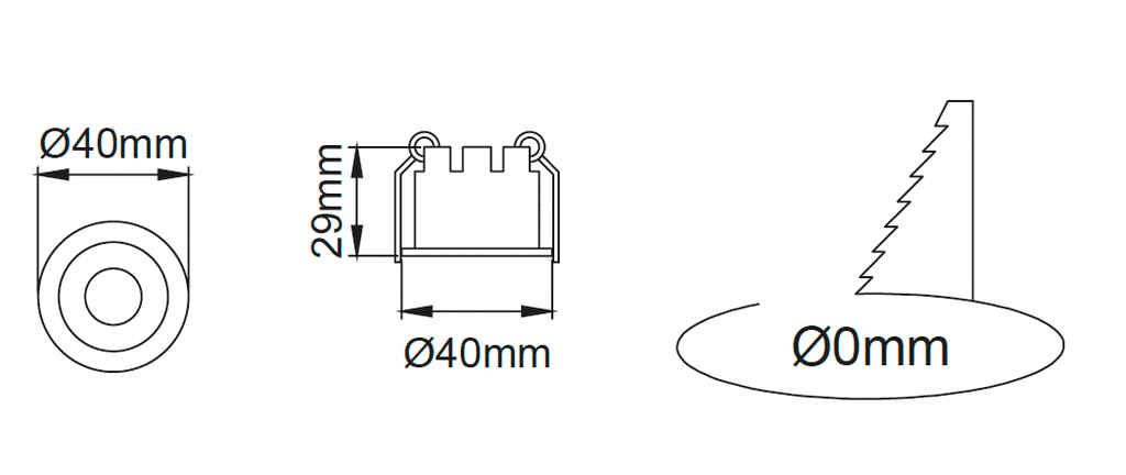 Pin Spot Micro – Dessins techniques