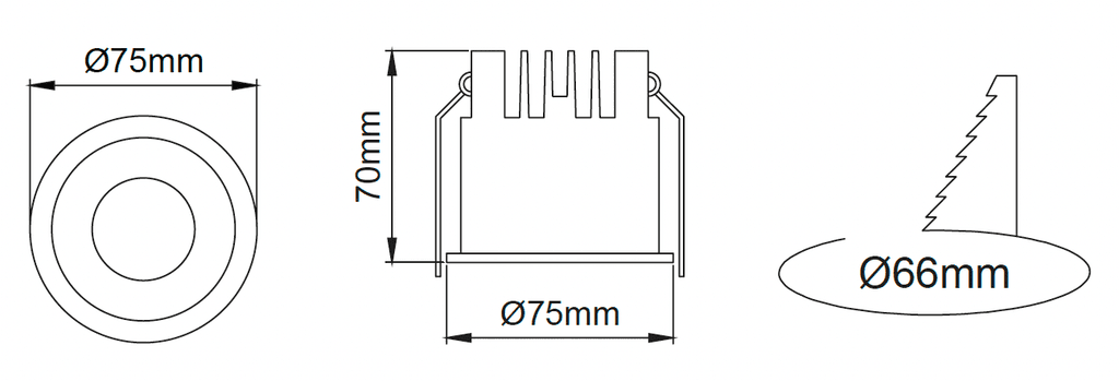 Pin Spot Maxi – Dessins techniques