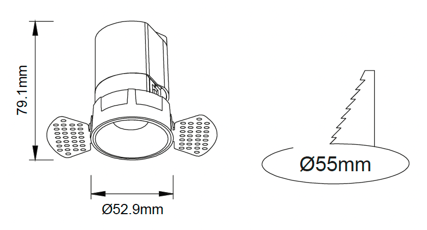 Indo Trimless Mini – Technical Drawings