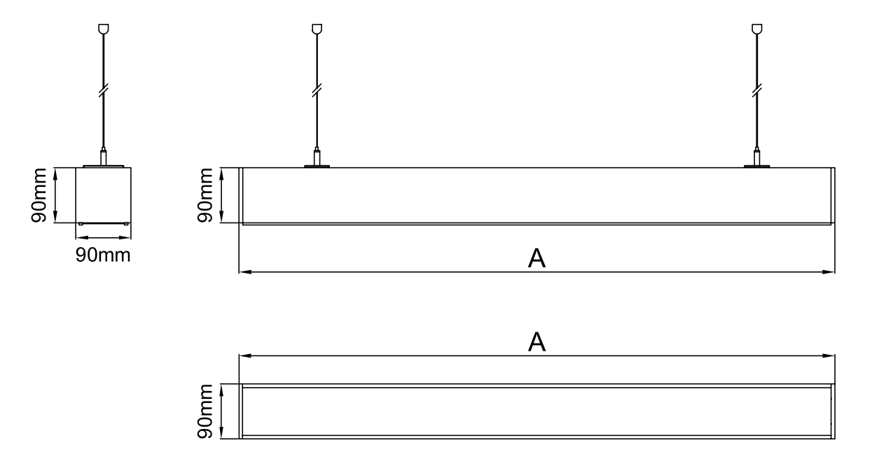 Cubus Suspendant – Technical Drawings